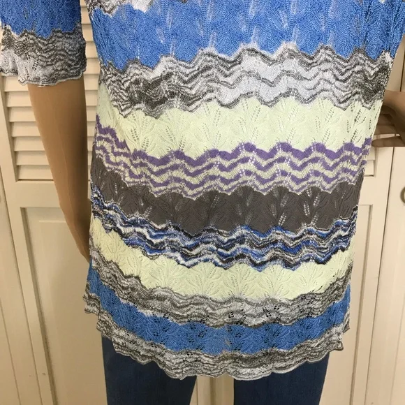 Missoni Chevron Multicolor Cardigan Size 10